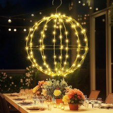 Joomer Outdoor Christmas Ball Lights Battery Operated, Waterproof Foldable Sphere Hanging Ball Lights for Party, Patio, Yard, House, Christmas Decoration (Warm White) Joomer Outdoor Christmas Ball Lights Battery Operated, Waterproof Foldable Sphere Hanging Ball Lights for Party, Patio, Yard, House, Christmas Decoration (Warm White)