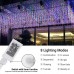 Joomer Icicle Christmas Lights,300 LED 29ft 8 Modes with 60 Drops,Christmas Lights with Timer,Waterproof Connectable Outdoor String Lights forHoliday,Wedding,Christmas Decorations(Multi-Color)