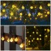 Globe Solar String Lights, 20ft 30 LED Outdoor Bulb String Lights,Waterproof 8 Modes Solar Patio Lights for Patio, Garden, Gazebo, Yard, Outdoors (Warm white)