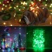 Joomer USB Fairy String Lights Color Changing 33ft 100 LED Waterproof Remote Control RGB Twinkle Lights for Bedroom Outdoor Christmas Valentine Party Decorations
