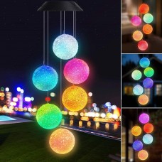 Solar Wind Chimes, Color Changing Outdoor Solar Lights Waterproof Decorative Solar String Lights Come with swivel hook for Patio, Yard, Garden, Home Christmas Decoration 