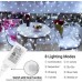 Joomer 12ft x 5ft Christmas Net Lights,360 LED 8 Modes Bush Mesh Lights Connectable, Timer, Waterproof for Christmas Trees, Bushes, Wedding, Garden, Outdoor Decorations(Clear Wire, White)