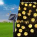 Globe Solar String Lights, 20ft 30 LED Outdoor Bulb String Lights,Waterproof 8 Modes Solar Patio Lights for Patio, Garden, Gazebo, Yard, Outdoors (Warm white)