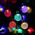 Globe Solar String Lights, 20ft 30 LED Outdoor Bulb String Lights,Waterproof 8 Modes Solar Patio Lights for Patio, Garden, Gazebo, Yard, Outdoors (Multi-Color)