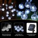 Joomer Outdoor Solar String Lights 39Ft 60 LED Upgraded Solar String Lights,8 Modes Waterproof Crystal Ball Lights Solar Fairy Patio Lights for Garden, Lawn, Porch, Gazebo, Bistro Decor(White)