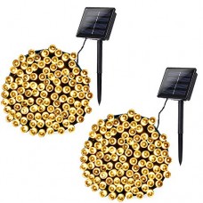 Joomer 2 Pack Solar Christmas Lights 72ft 200 LED 8 Modes Solar String Lights Waterproof Solar Fairy Lights for Garden, Patio, Fence, Balcony, Outdoors (Warm White)