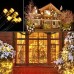 Joomer 2 Pack Solar Christmas Lights 72ft 200 LED 8 Modes Solar String Lights Waterproof Solar Fairy Lights for Garden, Patio, Fence, Balcony, Outdoors (Warm White)