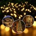 Joomer Solar String Lights 72ft 200 LED 8 Modes Solar Powered Christmas Lights Waterproof Decorative Fairy String Lights for Indoor Outdoor Decorations (Warm White)