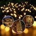 Joomer 2 Pack Solar Christmas Lights 72ft 200 LED 8 Modes Solar String Lights Waterproof Solar Fairy Lights for Garden, Patio, Fence, Balcony, Outdoors (Warm White)