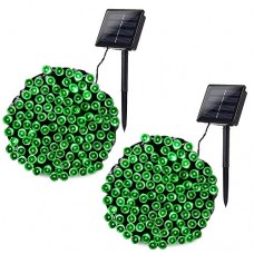 Joomer 2 Pack Solar Christmas Lights 72ft 200 LED 8 Modes Solar String Lights Waterproof Solar Fairy Lights for Garden, Patio, Fence, Balcony, Outdoors (Green)