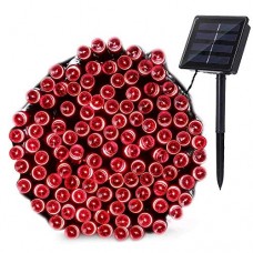 Joomer Solar Christmas Lights 72ft 200 LED 8 Modes Solar String Lights Waterproof Solar Fairy Lights for Garden, Patio, Fence, Balcony, Outdoors (Red)