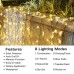 Joomer Upgraded Solar Christmas Lights, 105ft 300 LED 8 Modes Solar String Lights Waterproof Solar Fairy Lights for Garden, Patio, Fence, Balcony, Outdoors (Warm White)