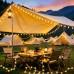 Joomer Rechargeable Camping String Lights, 33FT 100LED Waterproof Globe Lights with Timer and 13 Modes, Portable Tent Lights for Camping, Hiking, Outdoor Decoration (Warm White)