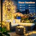 Joomer Rechargeable Camping String Lights, 33FT 100LED Waterproof Globe Lights with Timer and 13 Modes, Portable Tent Lights for Camping, Hiking, Outdoor Decoration (Warm White)