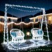 Joomer Camping String Lights, 33FT 100LED Rechargeable Outdoor Lights Waterproof, 13 Modes Camping Essentials Gear for Tent Awning Garden Patio Travel Decoration (White)