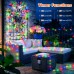 Joomer Fairy String Lights, 33FT 100LED USB Rechargeable Silver Wire String Lights with Timer and 13 Modes, Waterproof Portable Camping Lights for Tent, Patio, Bedroom, Outdoor Decor (Multicolor)